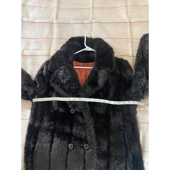 Vintage Union Women's Faux Fur Long Button Front Coat - Large - Picture 10 of 14